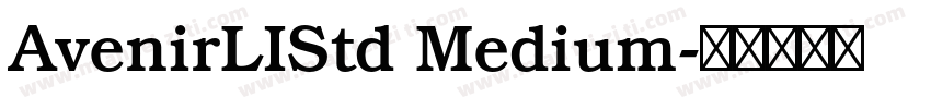 AvenirLIStd Medium字体转换